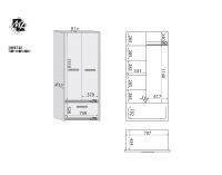 Šatníková skriňa Best 2 2D - breza