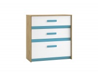 Komoda Best 9 - breza / biela linea