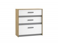 Komoda Best 9 - breza / biela linea