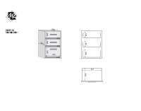 Komoda Best 10 - breza / biela linea / biela