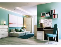 Detská posteľ s roštom Best 17 90 - breza / biela linea