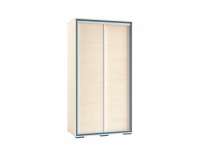 Šatníková skriňa s posuvnými dverami Bonti 2 - jaseň eko / ružová