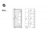 Policová skriňa Bonti 4 - jaseň eko / ružová