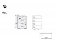 Komoda Bonti 10 - jaseň eko / ružová
