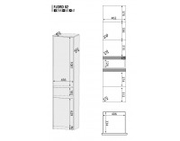 Skrinka Fjord F 2 - dub San Remo / biela linea