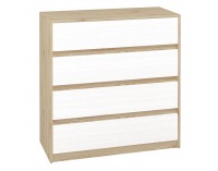 Komoda Fjord F 6 - dub San Remo / biela linea