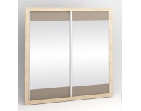 Skriňa s posuvnými dverami a zrkadlom Modern 01/L 2D - dub San Remo / grafit