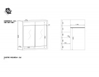 Skriňa s posuvnými dverami a zrkadlom Modern 01/L 2D - dub San Remo