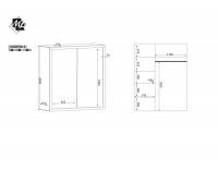 Šatníková skriňa s posuvnými dverami Modern 1 2D - dub San Remo / grafit