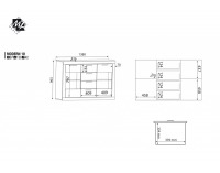 Vitrína Modern 10 - dub San Remo / grafit