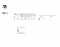 TV stolík Modern 12 - dub San Remo / grafit