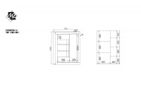 Vitrína na stenu Modern 14 - dub San Remo / grafit