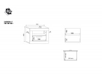 Nočný stolík Modern 17 - dub San Remo / grafit
