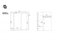 Šatníková skriňa s posuvnými dverami Modern 28 2D - dub San Remo / grafit