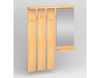 Vešiaková stena so zrkadlom W 90-01 L - buk