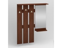 Vešiaková stena so zrkadlom W 90-01 L - orech