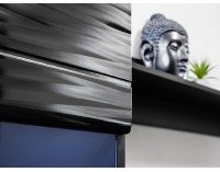 Obývacia stena s osvetlením Modica - čierna / sahara lesk