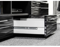 Obývacia stena s osvetlením Modica - čierna / sahara lesk