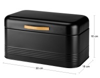 Kovový chlebník Monaco - čierna