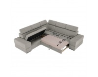 Rohová sedačka s rozkladom a úložným priestorom Monako Roh L - sivá