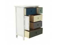 Jednodverová komoda so zásuvkami Monet 1 New - biela / kombinácia farieb