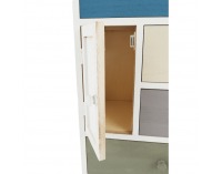 Jednodverová komoda so zásuvkami Monet 1 New - biela / kombinácia farieb