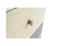 Jednodverová komoda so zásuvkami Monet 1 New - biela / kombinácia farieb