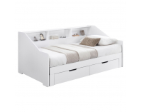 Rozkladacia posteľ s úložným priestorom Moneta - biela