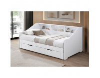 Rozkladacia posteľ s úložným priestorom Moneta - biela