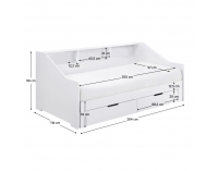 Rozkladacia posteľ s úložným priestorom Moneta - biela