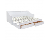Rozkladacia posteľ s úložným priestorom Moneta - biela