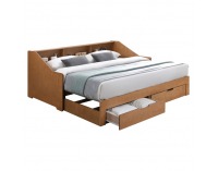 Rozkladacia posteľ s úložným priestorom Moneta - dub