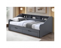 Rozkladacia posteľ s úložným priestorom Moneta - sivá