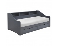 Rozkladacia posteľ s úložným priestorom Moneta - sivá