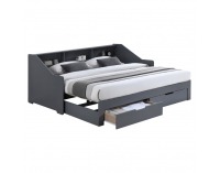 Rozkladacia posteľ s úložným priestorom Moneta - sivá