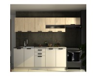 Kuchynská linka Monia 260 - dub cremona / kašmír / krémová Navona