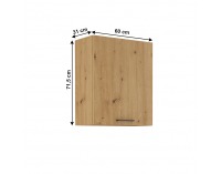 Horná kuchynská skrinka Monro 60 G-72 1F - dub artisan