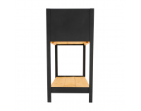 Vyvýšený záhon s policou Monto Typ 1 - prírodná / čierna