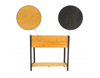 Vyvýšený záhon s policou Monto Typ 1 - prírodná / čierna