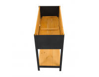 Vyvýšený záhon s policou Monto Typ 1 - prírodná / čierna