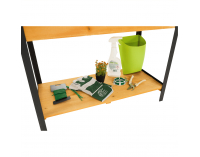 Vyvýšený záhon s policou Monto Typ 1 - prírodná / čierna