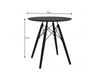 Okrúhly jedálenský stôl Monty - čierna