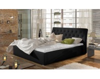 Čalúnená manželská posteľ s roštom Monzo UP 180 - čierna