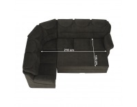 Rohová sedačka s rozkladom a úložným priestorom Morag L - hnedá