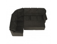 Rohová sedačka s rozkladom a úložným priestorom Morag L - hnedá