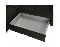 Rohová sedačka s rozkladom a úložným priestorom Morag P - hnedá