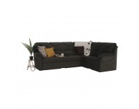 Rohová sedačka s rozkladom a úložným priestorom Morag P - hnedá