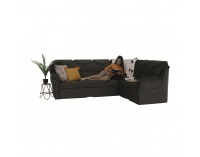 Rohová sedačka s rozkladom a úložným priestorom Morag P - hnedá