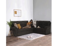 Rohová sedačka s rozkladom a úložným priestorom Morag P - hnedá