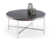 Okrúhly konferenčný stolík Moria - čierna / chróm
